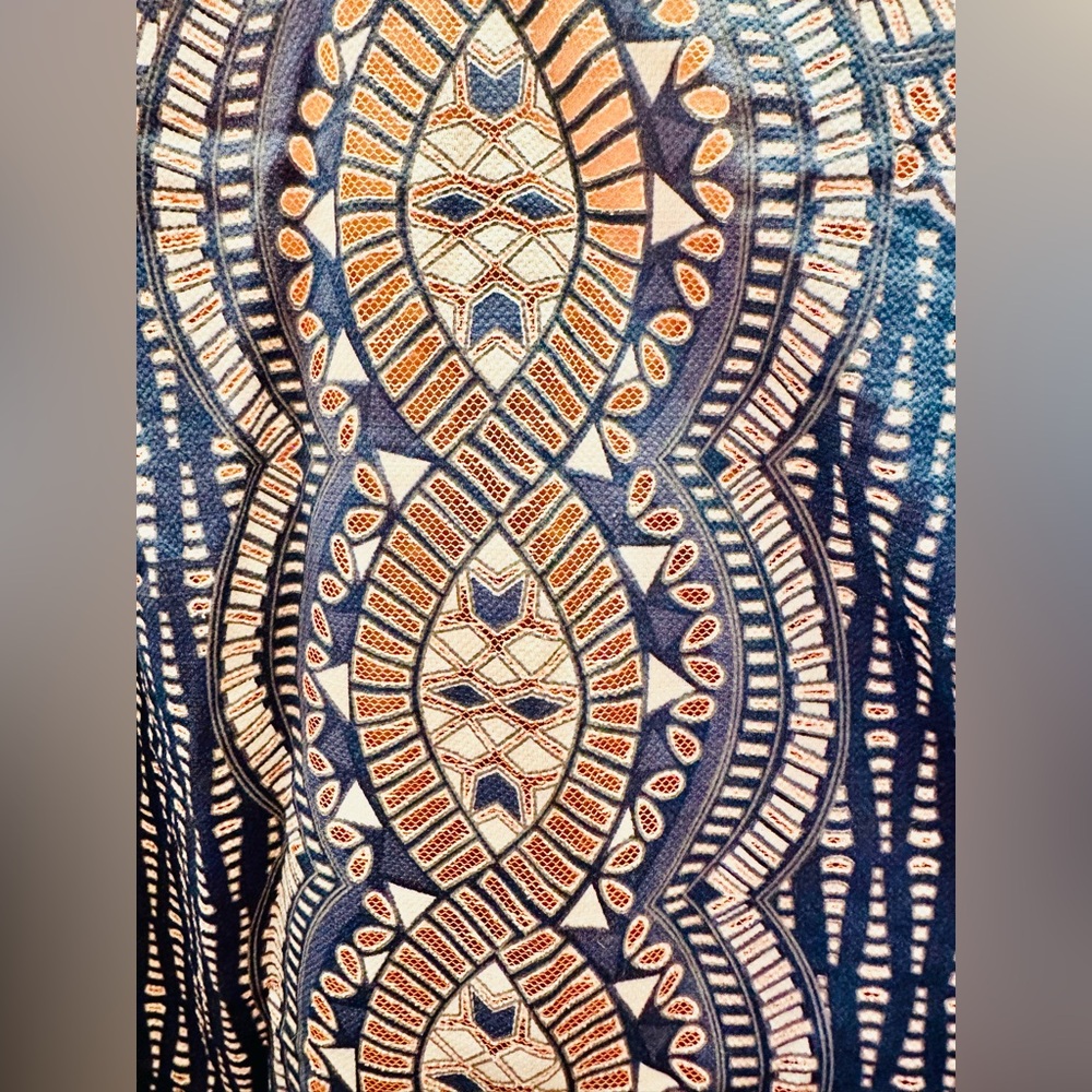 Bcbgmaxazria Allina Dark Ink Combo Boho Zip Back … - image 5